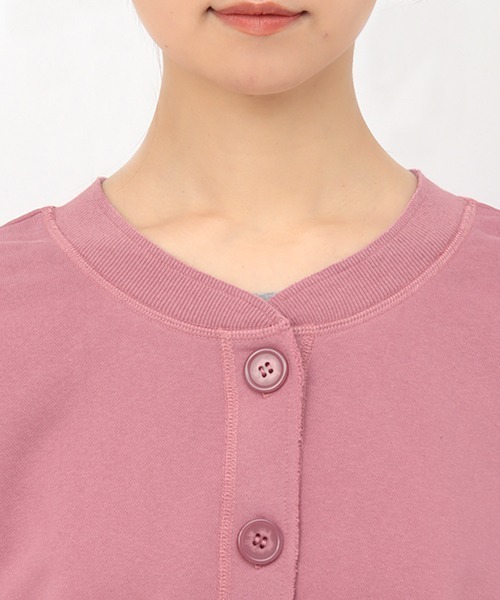 チチカカ（チチカカ）の「スウェットオーバーカーディガン（カーディガン/ボレロ・レディース・グリーン/ピンク/グレー・FREE）」の5枚目の写真