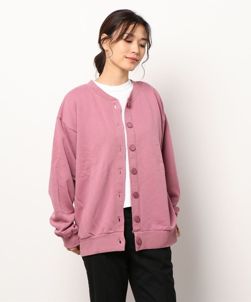 チチカカ（チチカカ）の「スウェットオーバーカーディガン（カーディガン/ボレロ・レディース・グリーン/ピンク/グレー・FREE）」の9枚目の写真