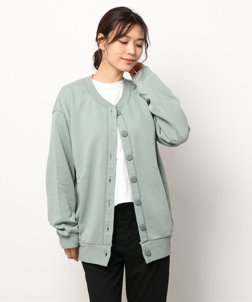 チチカカ（チチカカ）の「スウェットオーバーカーディガン（カーディガン/ボレロ・レディース・グリーン/ピンク/グレー・FREE）」の19枚目の写真