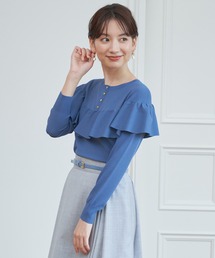 ANAYI(アナイ)の「レーヨンナイロンフリル プルオーバー ANAYI(アナイ)の「レーヨンナイロンフリル プルオーバー