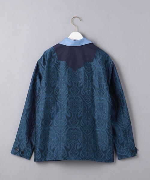 TOGA PULLA（トーガ　プルラ）の「＜TOGA PULLA（トーガ プルラ）＞ジャカード シャツ NAVY（シャツ/ブラウス・レディース・ネイビー・36）」の3枚目の写真