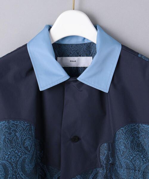 TOGA PULLA（トーガ　プルラ）の「＜TOGA PULLA（トーガ プルラ）＞ジャカード シャツ NAVY（シャツ/ブラウス・レディース・ネイビー・36）」の5枚目の写真