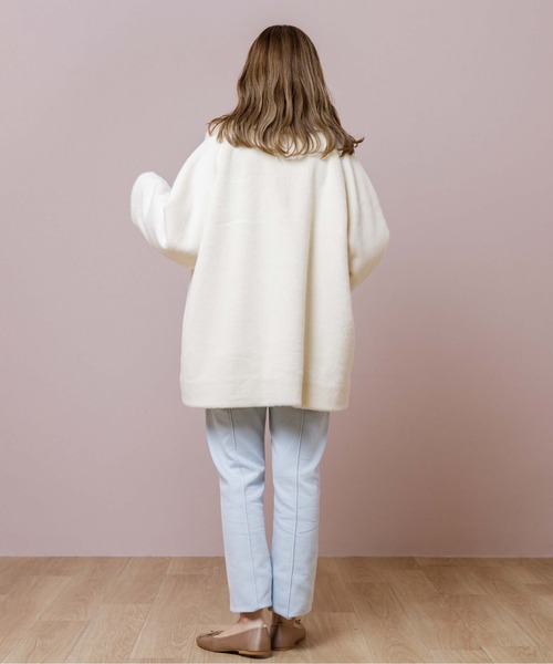 flower（フラワー）の「ドリーミングファーコート（ムートンコート・レディース・グレー/アイボリー・FREE）」の15枚目の写真