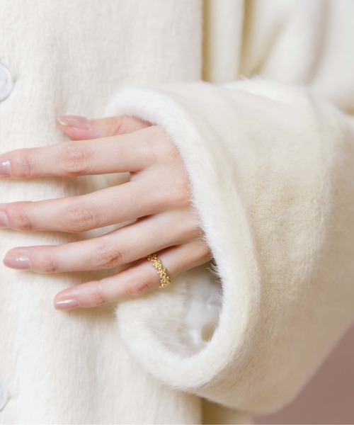 flower（フラワー）の「ドリーミングファーコート（ムートンコート・レディース・グレー/アイボリー・FREE）」の19枚目の写真