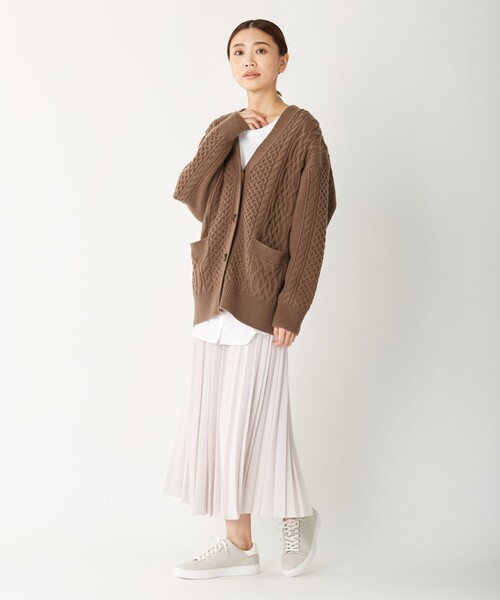 J.PRESS(ジェイプレス)の「【洗える】ノルディス2WAYジョーゼット プリーツスカート(スカート・レディース・ライトグレー系/ダルブルー系/ピンク系・9/7/11)」の18枚目の写真