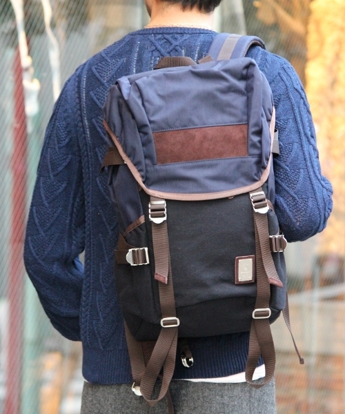 JOURNAL STANDARD（ジャーナルスタンダード）の「MSPC×JS Fade Tweed Back Pack/マスターピース別注バックパック　#（バックパック/リュック・メンズ・ブラック/グレー/ネイビー・FREE）」の2枚目の写真