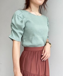 AG by aquagirl | ◆RENU(R)リブギャザースリーブプルオーバー【WEB限定サイズ】(Tシャツ/カットソー)