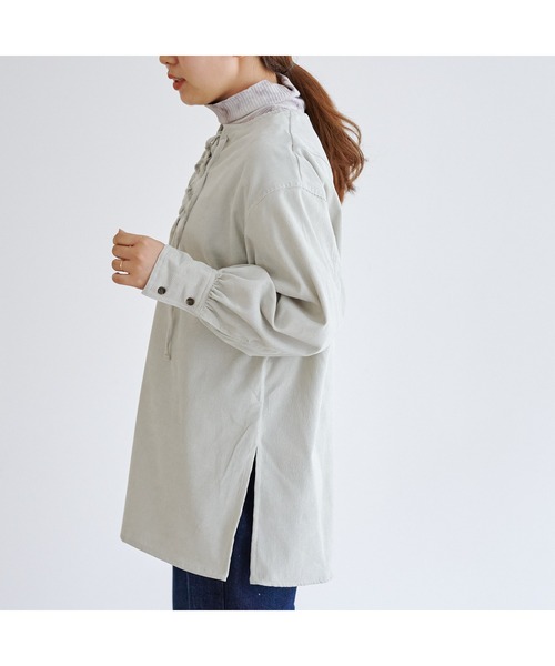 CPCM（シーピーシーエム）の「レースアップチュニックブラウス（シャツ/ブラウス・レディース・ベージュ/インディゴブルー/アイボリー・FREE）」の12枚目の写真