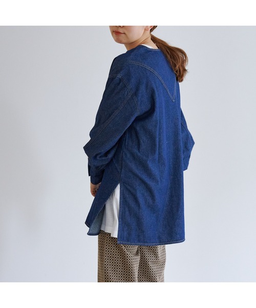 CPCM（シーピーシーエム）の「レースアップチュニックブラウス（シャツ/ブラウス・レディース・ベージュ/インディゴブルー/アイボリー・FREE）」の22枚目の写真