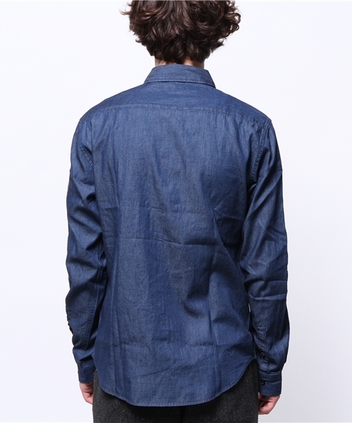 VENCEEXCHANGE（ヴァンスエクスチェンジ）の「4.5OZデニム星 刺繍シャツ（シャツ/ブラウス・メンズ・ブラック/ダークネイビー・MEDIUM/LARGE）」の5枚目の写真