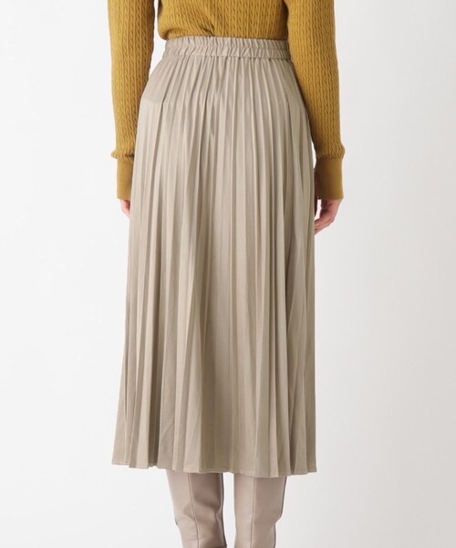 OPAQUE.CLIP(オペークドットクリップ)の「◆スウェード&レザーライク イージープリーツスカート【WEB限定サイズ】(スカート・レディース・ライトベージュ/チャコールグレー/モスグリーン/ブラック・38/42/40)」の14枚目の写真