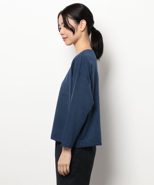 Lugnoncure（ルノンキュール）の「天竺オーバーサイズニット（ニット/セーター・レディース・パープル/ネイビー/ブラウン/オフホワイト・ﾌﾘ-）」の6枚目の写真