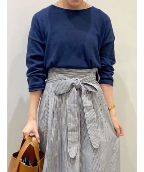 Lugnoncure（ルノンキュール）の「天竺オーバーサイズニット（ニット/セーター・レディース・パープル/ネイビー/ブラウン/オフホワイト・ﾌﾘ-）」の3枚目の写真