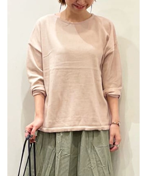 Lugnoncure（ルノンキュール）の「天竺オーバーサイズニット（ニット/セーター・レディース・パープル/ネイビー/ブラウン/オフホワイト・ﾌﾘ-）」の2枚目の写真