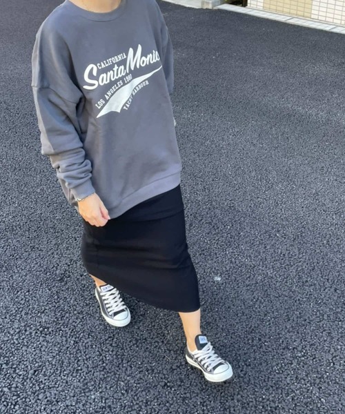 HEYUMM（ヘユム）の「HEYUMM　アソートロゴルーズスウエット（スウェット・レディース・チャコールグレー/オフホワイト/ピンク系その他・ONE）」の7枚目の写真