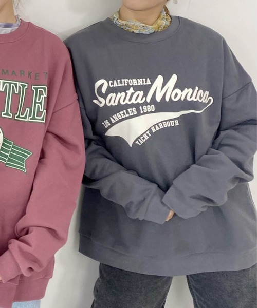 HEYUMM（ヘユム）の「HEYUMM　アソートロゴルーズスウエット（スウェット・レディース・チャコールグレー/オフホワイト/ピンク系その他・ONE）」の21枚目の写真