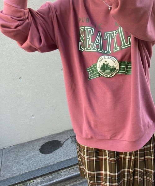 HEYUMM（ヘユム）の「HEYUMM　アソートロゴルーズスウエット（スウェット・レディース・チャコールグレー/オフホワイト/ピンク系その他・ONE）」の15枚目の写真