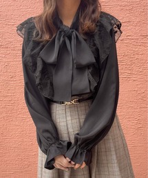 レース×ボウタイブラウス【ZOZOTOWN限定アイテム】