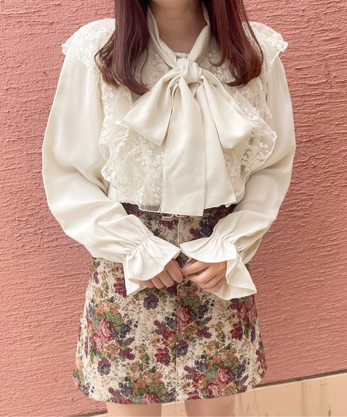 apres jour(アプレジュール)の「レース×ボウタイブラウス【ZOZOTOWN限定アイテム】(シャツ/ブラウス・レディース・ブラック/アイボリー/オフホワイト・フリー/X-LARGE)」の15枚目の写真