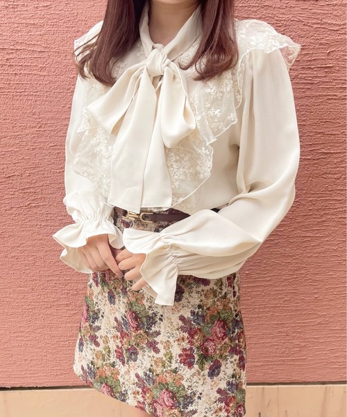 apres jour(アプレジュール)の「レース×ボウタイブラウス【ZOZOTOWN限定アイテム】(シャツ/ブラウス・レディース・ブラック/アイボリー/オフホワイト・フリー/X-LARGE)」の16枚目の写真