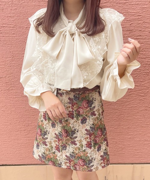 apres jour(アプレジュール)の「レース×ボウタイブラウス【ZOZOTOWN限定アイテム】(シャツ/ブラウス・レディース・ブラック/アイボリー/オフホワイト・フリー/X-LARGE)」の18枚目の写真