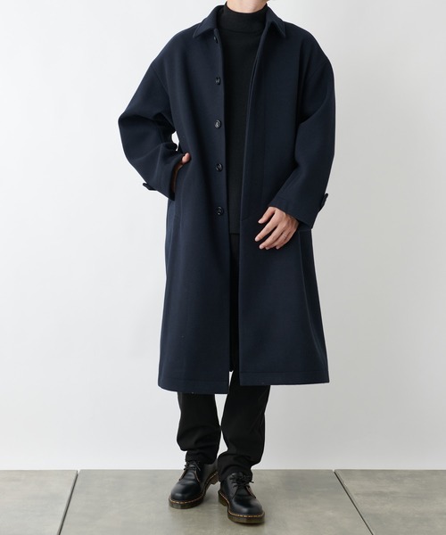 COLONY 2139（コロニートゥーワンスリーナイン）の「テックウール オーバーサイズ ステンカラーコート（ステンカラーコート・メンズ・ブラック/ネイビー・MEDIUM/LARGE/X-LARGE）」の2枚目の写真