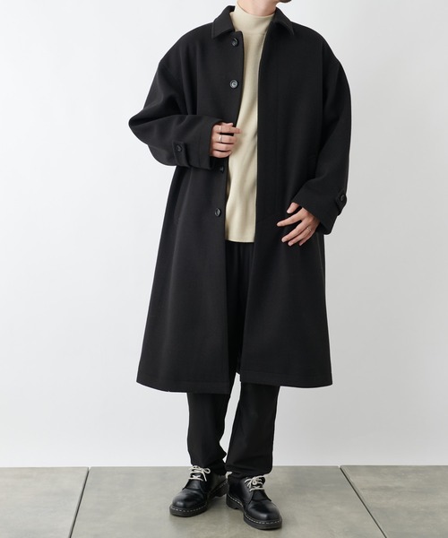 COLONY 2139（コロニートゥーワンスリーナイン）の「テックウール オーバーサイズ ステンカラーコート（ステンカラーコート・メンズ・ブラック/ネイビー・MEDIUM/LARGE/X-LARGE）」の12枚目の写真