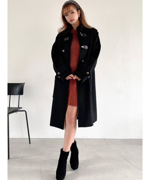 RESEXXY（リゼクシー）の「モールベロアAラインミニワンピース（ワンピース・レディース・ブラック/ブラウン/オレンジ・FREE）」の7枚目の写真