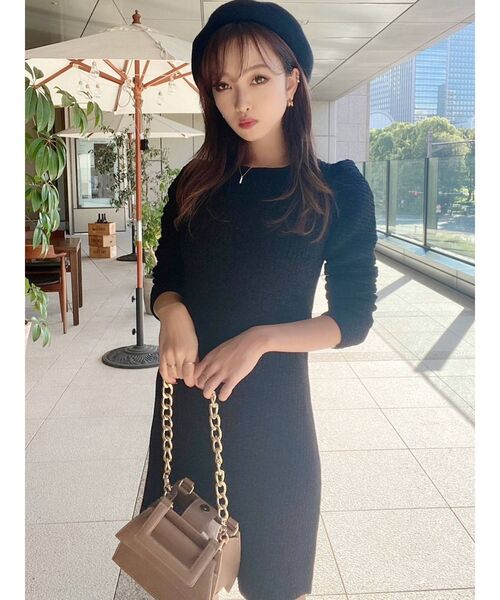 RESEXXY（リゼクシー）の「モールベロアAラインミニワンピース（ワンピース・レディース・ブラック/ブラウン/オレンジ・FREE）」の19枚目の写真