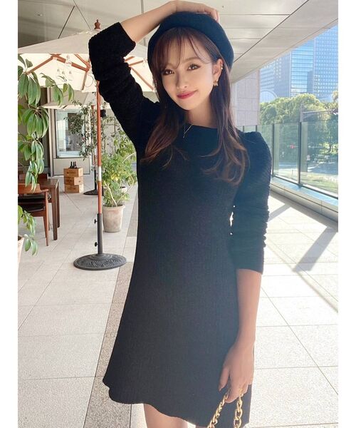 RESEXXY（リゼクシー）の「モールベロアAラインミニワンピース（ワンピース・レディース・ブラック/ブラウン/オレンジ・FREE）」の21枚目の写真