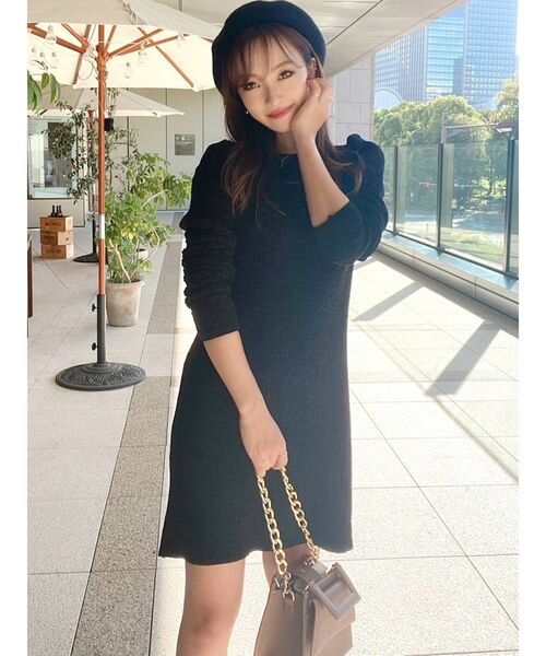 RESEXXY（リゼクシー）の「モールベロアAラインミニワンピース（ワンピース・レディース・ブラック/ブラウン/オレンジ・FREE）」の22枚目の写真