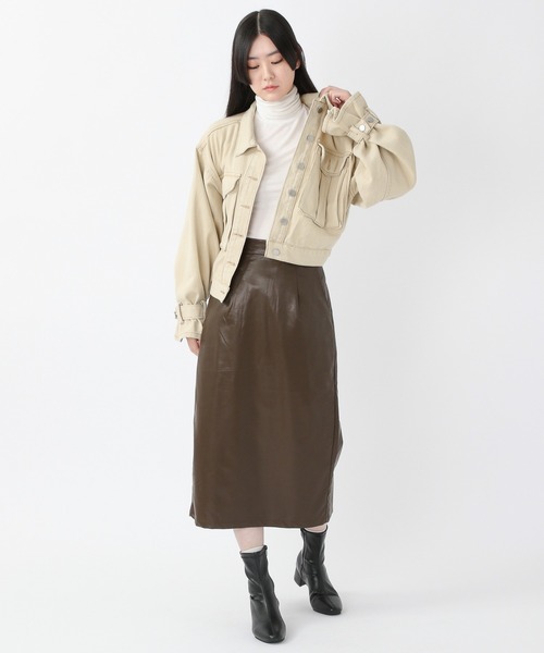 ALAND(エーランド)の「3.3Field Trip/BIGポケショートジャケット 2256117(デニムジャケット・レディース・ベージュ/カーキ・FREE)」の9枚目の写真