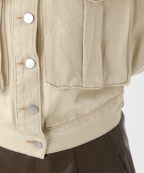 ALAND(エーランド)の「3.3Field Trip/BIGポケショートジャケット 2256117(デニムジャケット・レディース・ベージュ/カーキ・FREE)」の5枚目の写真