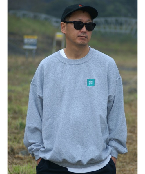DOUBLE STEAL（ダブルスティール）の「mini BOX LOGO Crew（スウェット・メンズ・ブラック/エメラルドブルー/サンドベージュ/トップグレー/ダークグリーン・LARGE/X-LARGE/MEDIUM）」の2枚目の写真