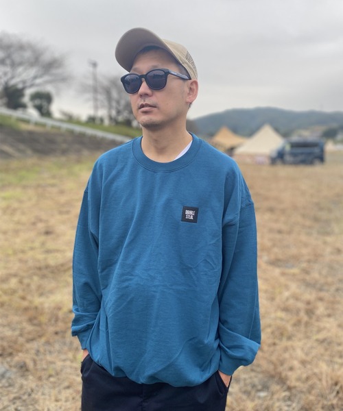 DOUBLE STEAL（ダブルスティール）の「mini BOX LOGO Crew（スウェット・メンズ・ブラック/エメラルドブルー/サンドベージュ/トップグレー/ダークグリーン・LARGE/X-LARGE/MEDIUM）」の6枚目の写真