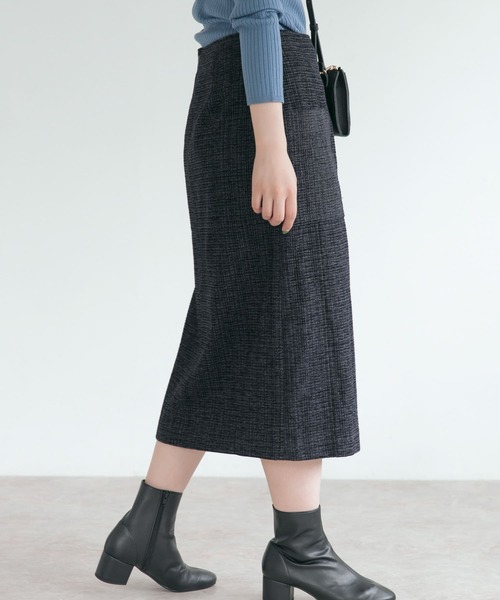 URBAN RESEARCH ROSSO WOMEN（アーバンリサーチ　ロッソ）の「モールツイードタイトスカート（スカート・レディース・ネイビー/ダークブラウン/アイボリー・38/36）」の12枚目の写真