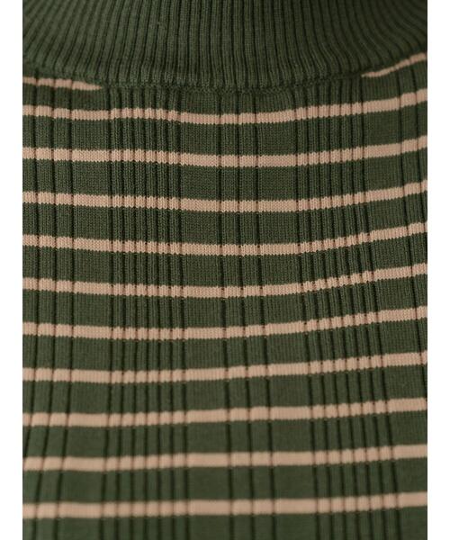 earth music&ecology(アースミュージックアンドエコロジー)の「レトロボーダーニットプルオーバー *(ニット/セーター・レディース・グリーン/ブラック/パープル・S/M)」の12枚目の写真