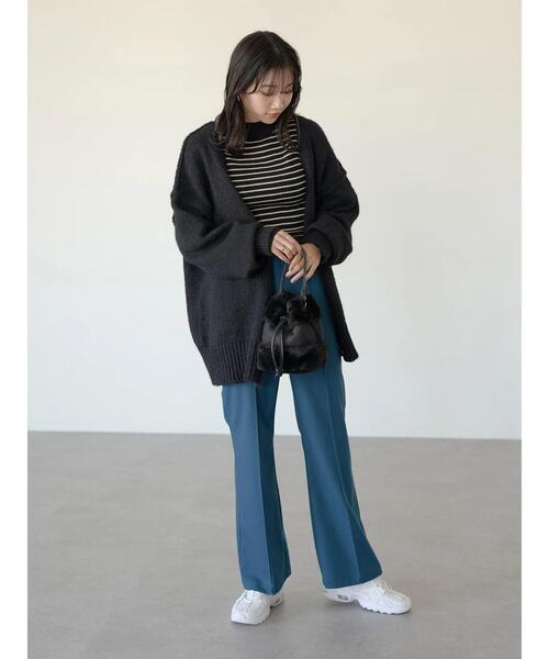 earth music&ecology(アースミュージックアンドエコロジー)の「レトロボーダーニットプルオーバー *(ニット/セーター・レディース・グリーン/ブラック/パープル・S/M)」の20枚目の写真