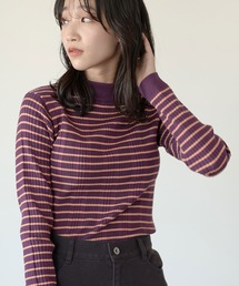 earth music&ecology | レトロボーダーニットプルオーバー ＊(ニット/セーター)