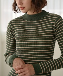 earth music&ecology | レトロボーダーニットプルオーバー ＊(ニット/セーター)