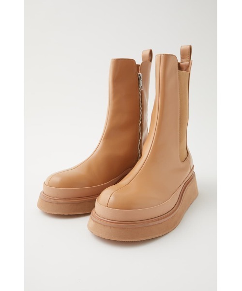 MOUSSY（マウジー）の「SIDE GORE RUBBER ブーツ（ブーツ・レディース・ブラック/ベージュ・SMALL/LARGE/MEDIUM）」の15枚目の写真