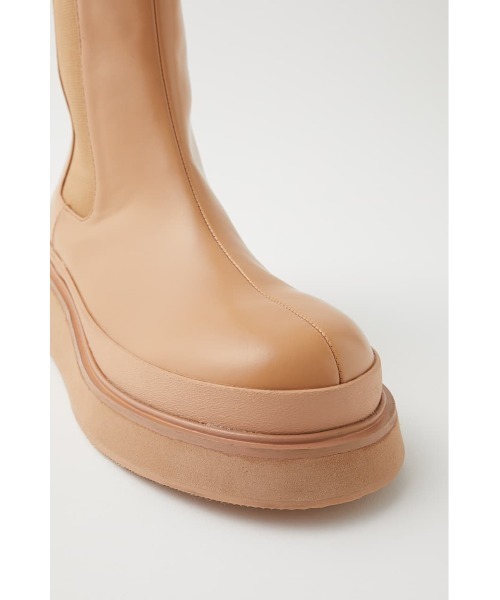 MOUSSY（マウジー）の「SIDE GORE RUBBER ブーツ（ブーツ・レディース・ブラック/ベージュ・SMALL/LARGE/MEDIUM）」の17枚目の写真