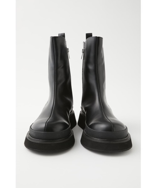 MOUSSY（マウジー）の「SIDE GORE RUBBER ブーツ（ブーツ・レディース・ブラック/ベージュ・SMALL/LARGE/MEDIUM）」の4枚目の写真