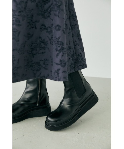 MOUSSY（マウジー）の「SIDE GORE RUBBER ブーツ（ブーツ・レディース・ブラック/ベージュ・SMALL/LARGE/MEDIUM）」の12枚目の写真