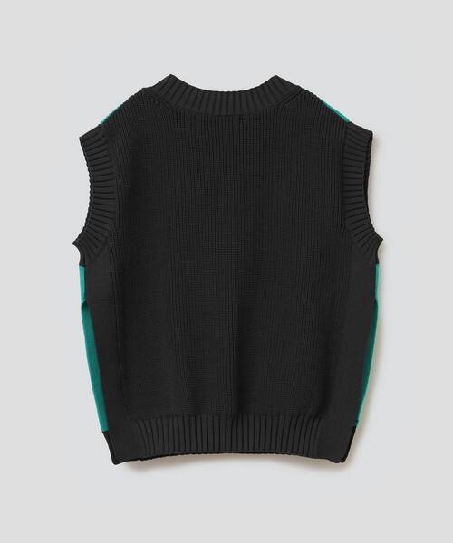 CONVERSE TOKYO（コンバーストウキョウ）の「カラーパターンニットベスト（ベスト・レディース・オレンジ/グリーン/ブルー・FREE）」の7枚目の写真