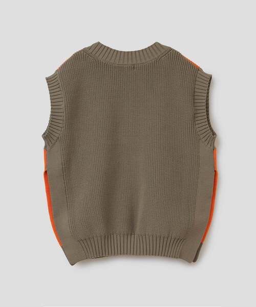 CONVERSE TOKYO（コンバーストウキョウ）の「カラーパターンニットベスト（ベスト・レディース・オレンジ/グリーン/ブルー・FREE）」の9枚目の写真