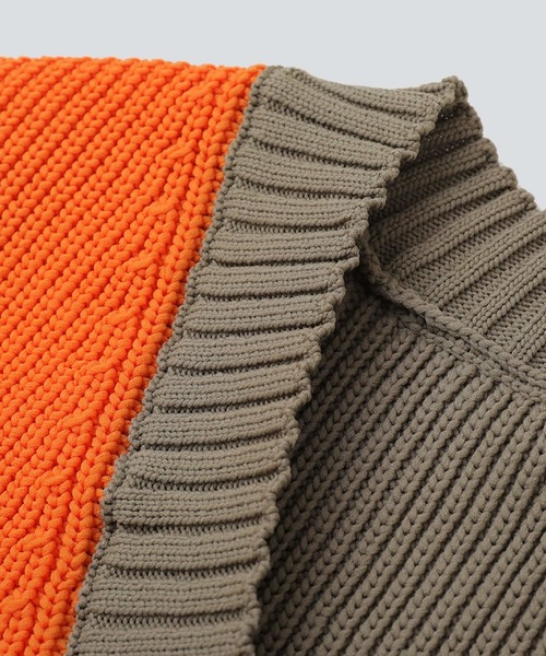 CONVERSE TOKYO（コンバーストウキョウ）の「カラーパターンニットベスト（ベスト・レディース・オレンジ/グリーン/ブルー・FREE）」の12枚目の写真