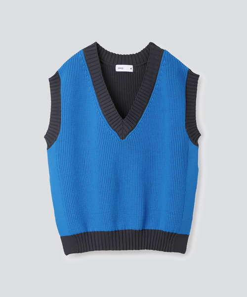 CONVERSE TOKYO（コンバーストウキョウ）の「カラーパターンニットベスト（ベスト・レディース・オレンジ/グリーン/ブルー・FREE）」の15枚目の写真