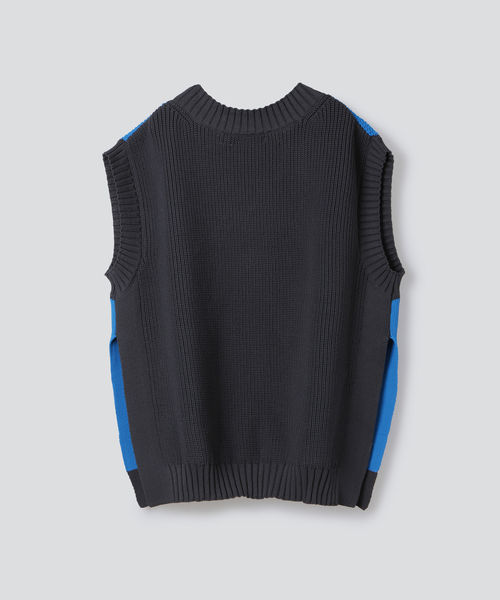 CONVERSE TOKYO（コンバーストウキョウ）の「カラーパターンニットベスト（ベスト・レディース・オレンジ/グリーン/ブルー・FREE）」の16枚目の写真