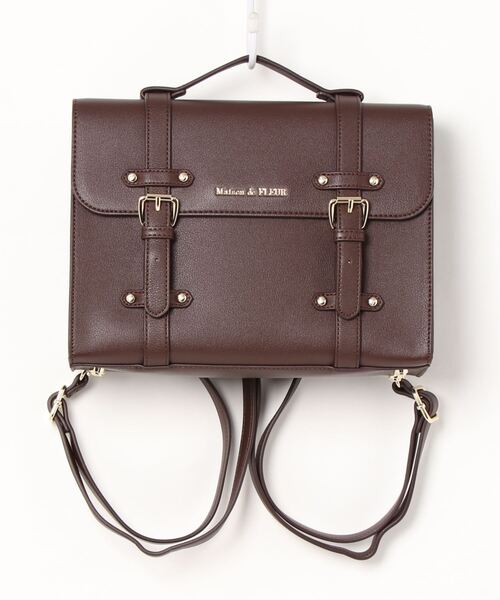 Maison de FLEUR（メゾンドフルール）の「EC限定サッチェル2WAYリュック（トートバッグ・レディース・ブラック/ワインレッド/ブラウン・FREE）」の21枚目の写真